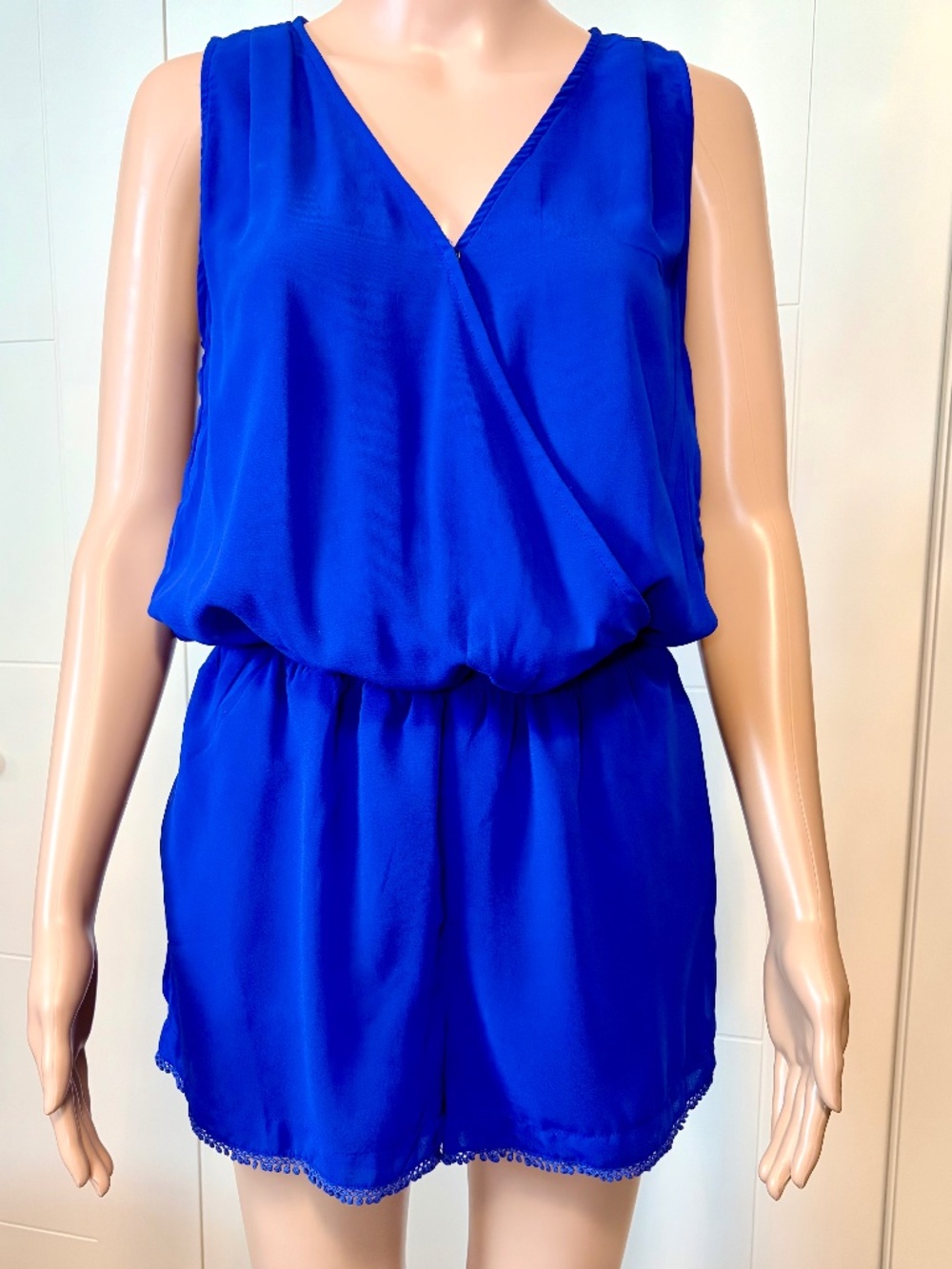 💙 Royal Blue Sleeveless Short Romper | Flowy & Chic 💙